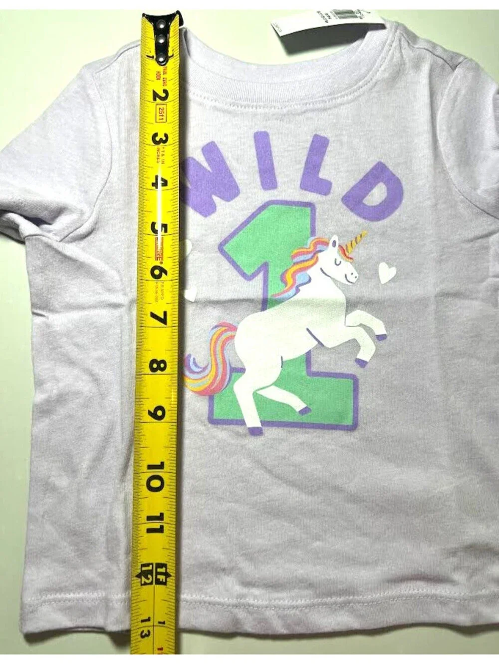 Old Navy Wild 1 T-Shirt With Unicorn-Size 12-18 Months-NWT-Perfect For 1st Bday